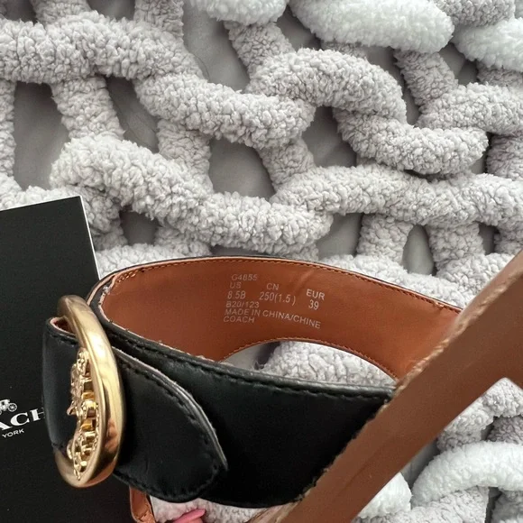 Coach Lesli Leather Sandals Size 8.5 - Picture 4 of 9